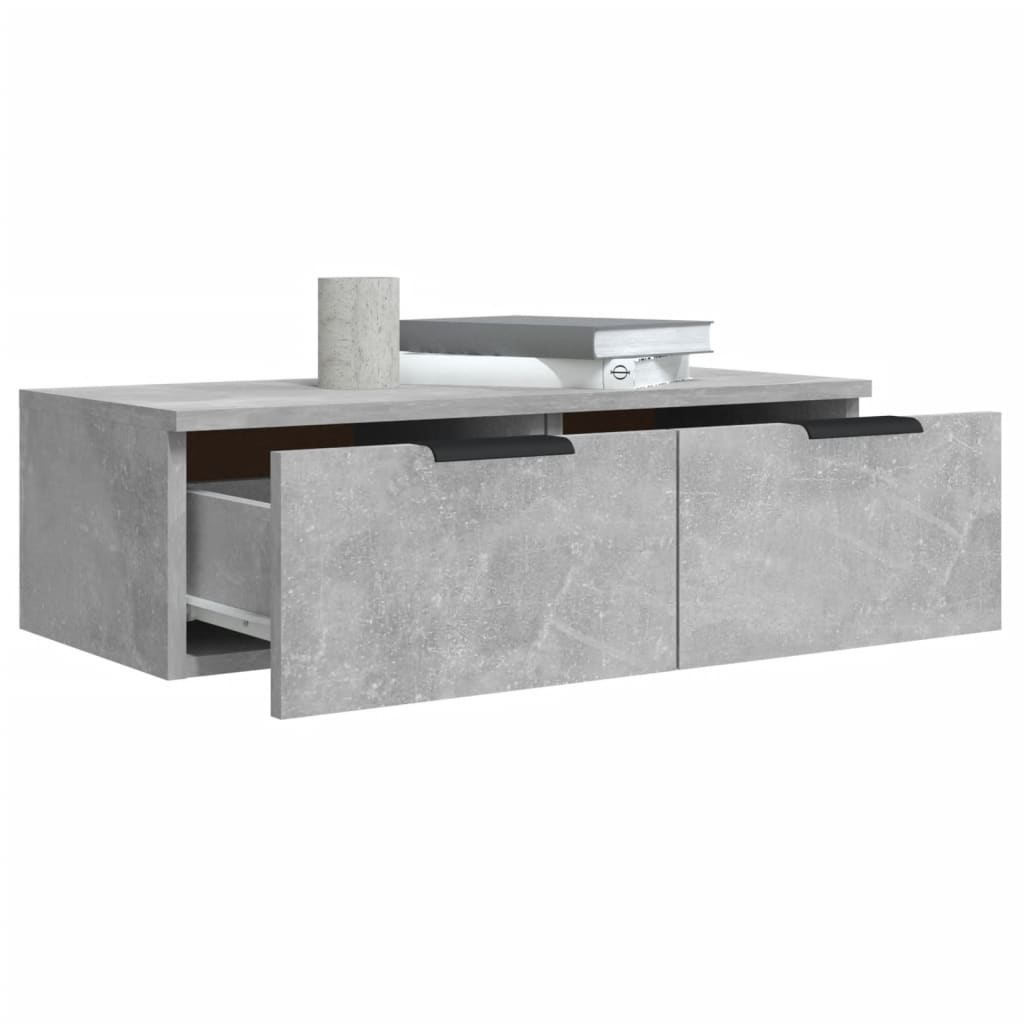 Wall Cabinet Concrete Grey 68x30x20 cm Engineered Wood