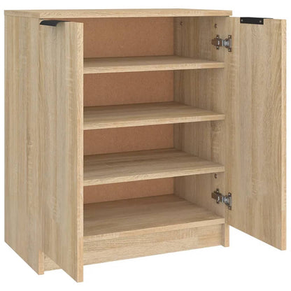 Shoe Cabinet Sonoma Oak 59x35x70 cm Engineered Wood