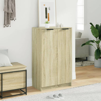 Shoe Cabinet Sonoma Oak 59x35x100 cm Engineered Wood