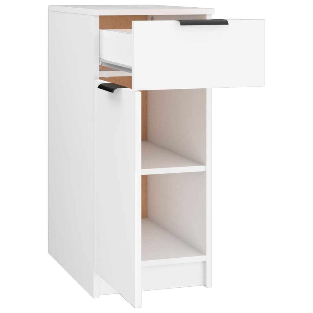 Desk Cabinet White 33.5x50x75 cm Engineered Wood