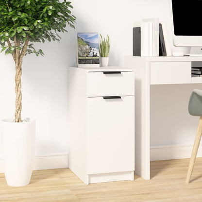 Desk Cabinet White 33.5x50x75 cm Engineered Wood