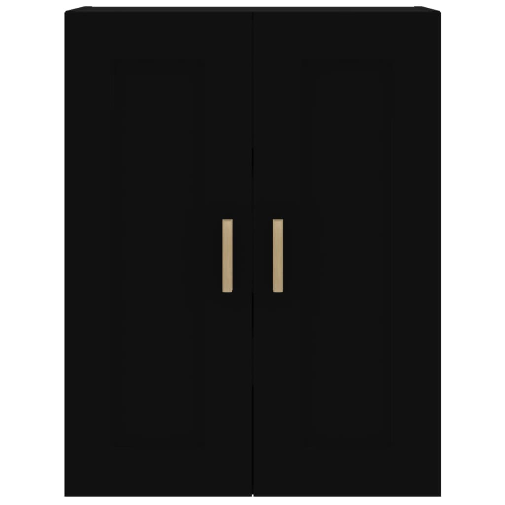 Wall Cabinet Black 69.5x32.5x90 cm Engineered Wood