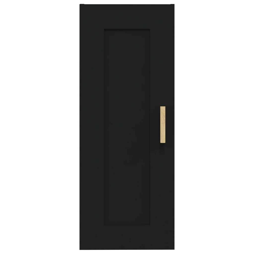 Wall Cabinet Black 35x34x90 cm Engineered Wood