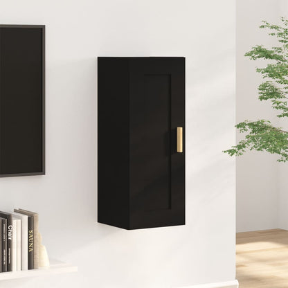 Wall Cabinet Black 35x34x90 cm Engineered Wood