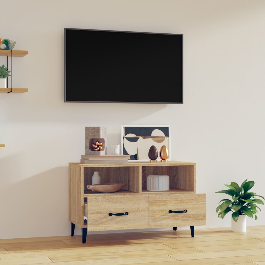 TV Cabinet Sonoma Oak 80x36x50 cm Engineered Wood