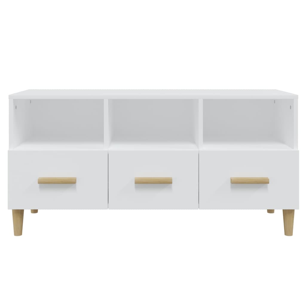 TV Cabinet White 102x36x50 cm Engineered Wood