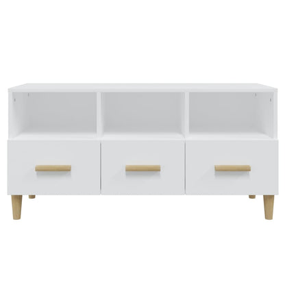 TV Cabinet White 102x36x50 cm Engineered Wood