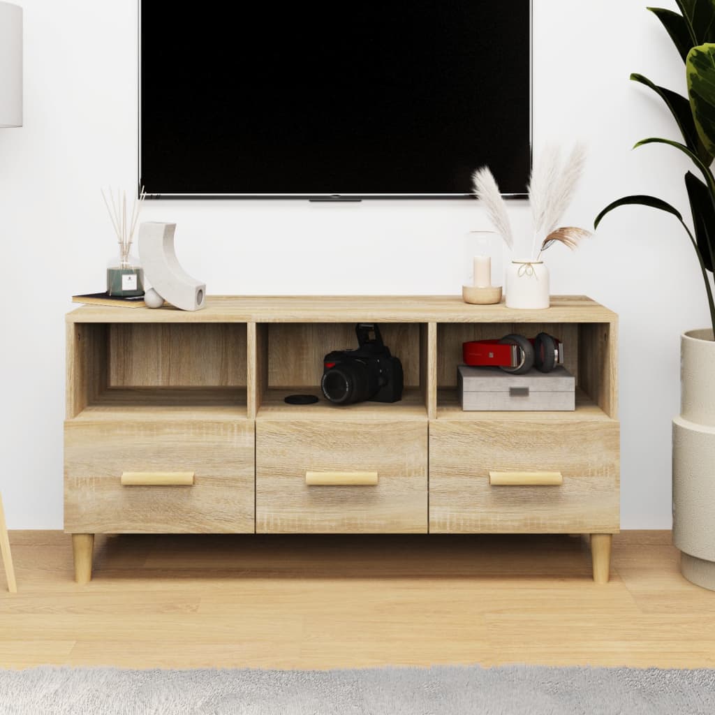 TV Cabinet Sonoma Oak 102x36x50 cm Engineered Wood