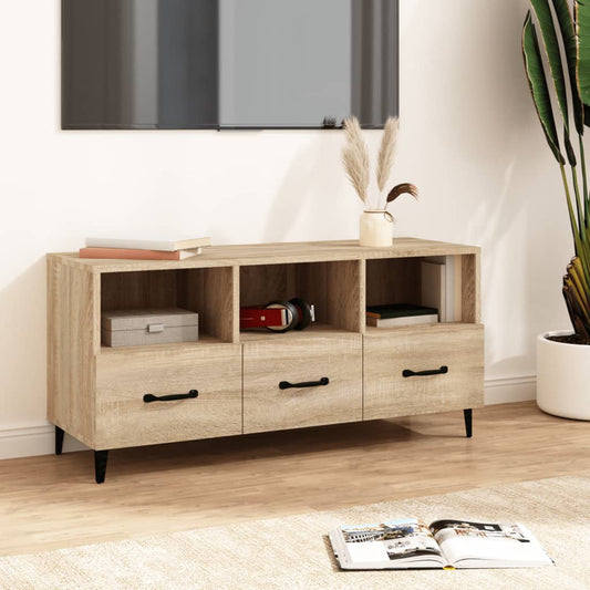 TV Cabinet Sonoma Oak 102x35x50 cm Engineered Wood