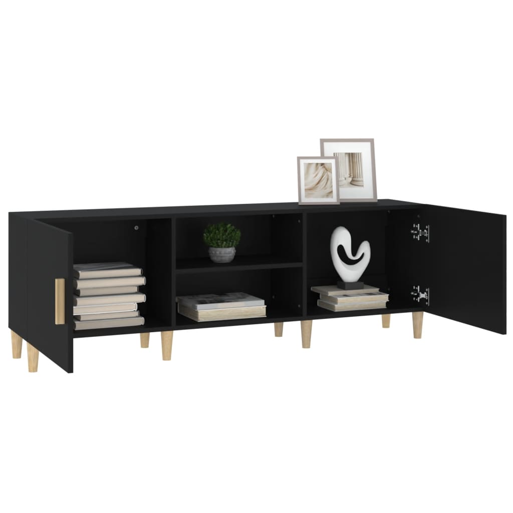 TV Cabinet Black 150x30x50 cm Engineered Wood