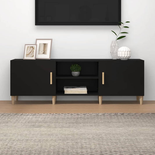 TV Cabinet Black 150x30x50 cm Engineered Wood