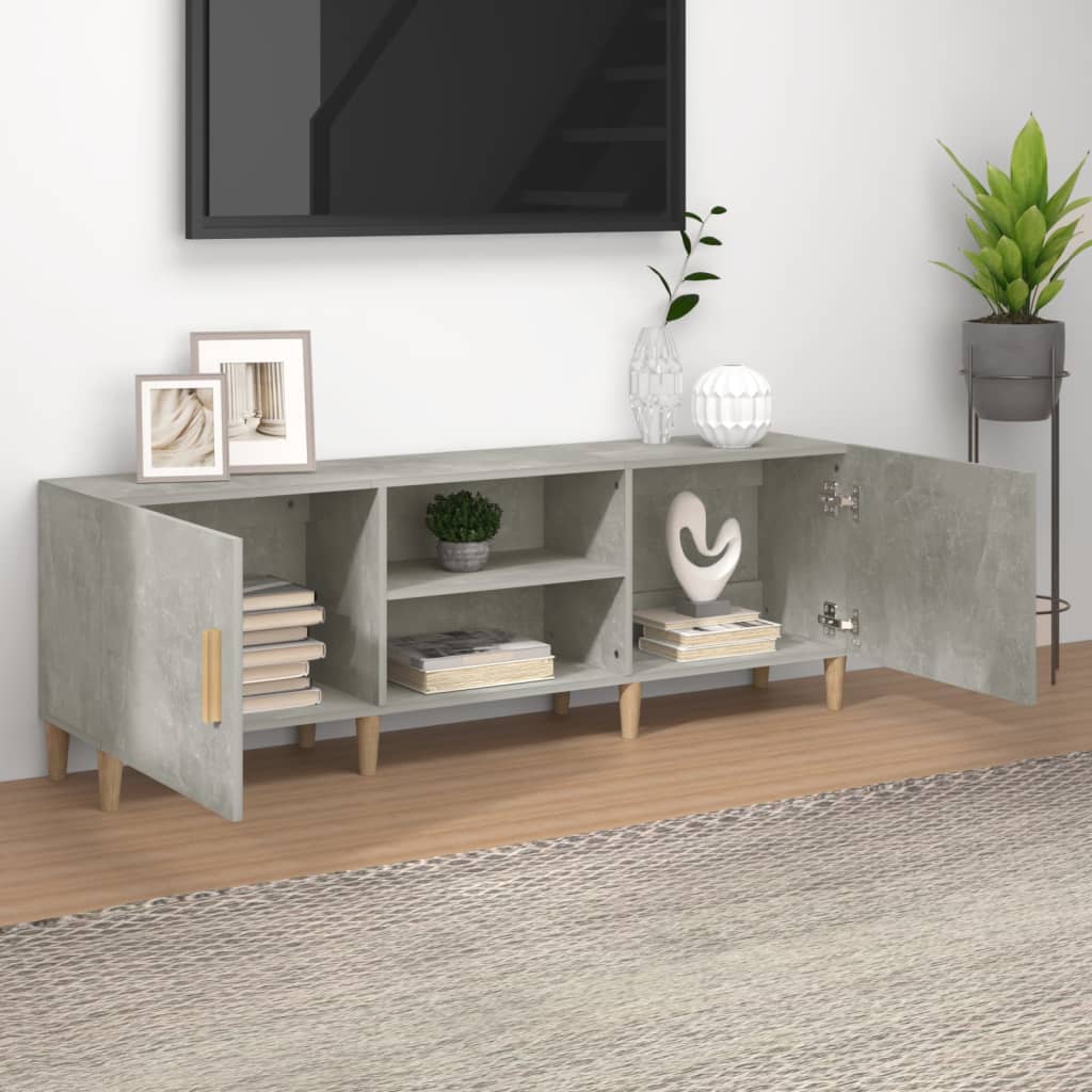 TV Cabinet Concrete Grey 150x30x50 cm Engineered Wood