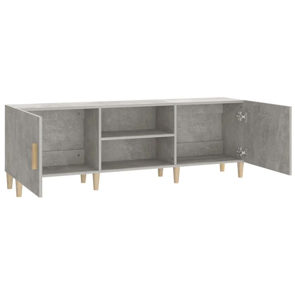 TV Cabinet Concrete Grey 150x30x50 cm Engineered Wood