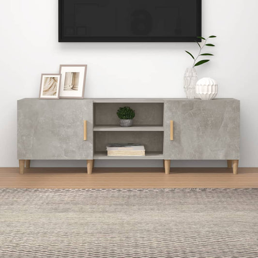 TV Cabinet Concrete Grey 150x30x50 cm Engineered Wood