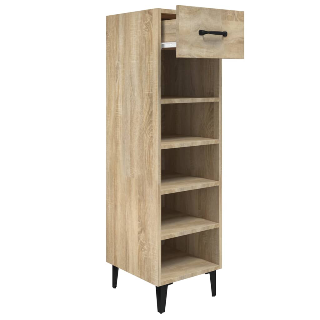 Shoe Cabinet Sonoma Oak 30x35x105 cm Engineered Wood