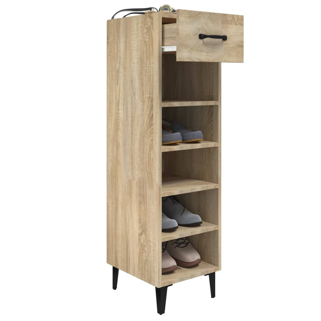 Shoe Cabinet Sonoma Oak 30x35x105 cm Engineered Wood