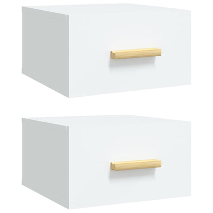 Wall-mounted Bedside Cabinets 2 pcs White 35x35x20 cm