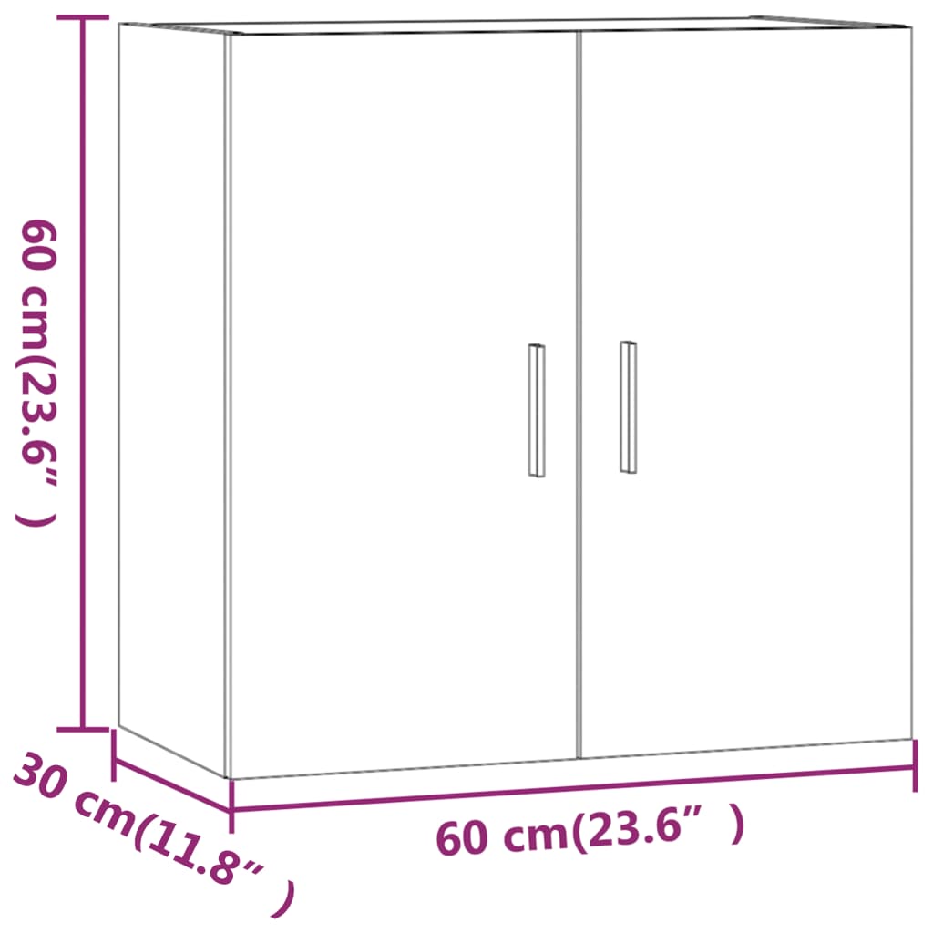 Wall Cabinet Sonoma Oak 60x30x60 cm Engineered Wood