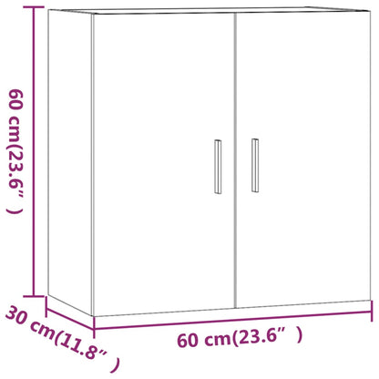 Wall Cabinet Concrete Grey 60x30x60 cm Engineered Wood