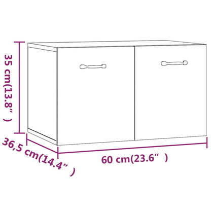 Wall Cabinet White 60x36.5x35 cm Engineered Wood