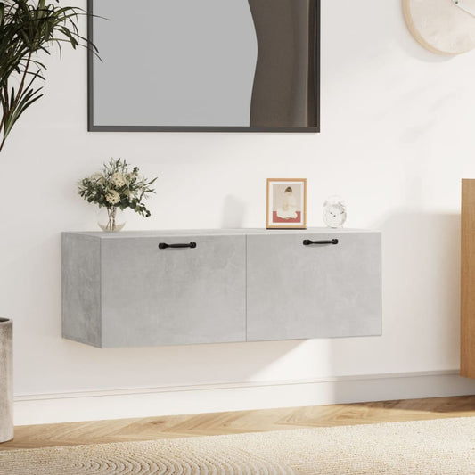 Wall Cabinet Concrete Grey 100x36.5x35 cm Engineered Wood