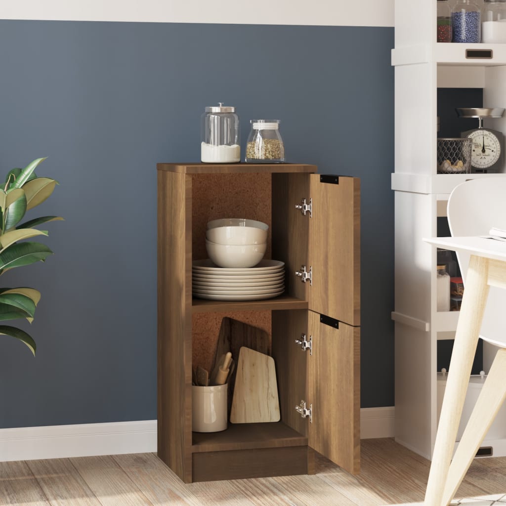 Sideboard Brown Oak 30x30x70 cm Engineered Wood