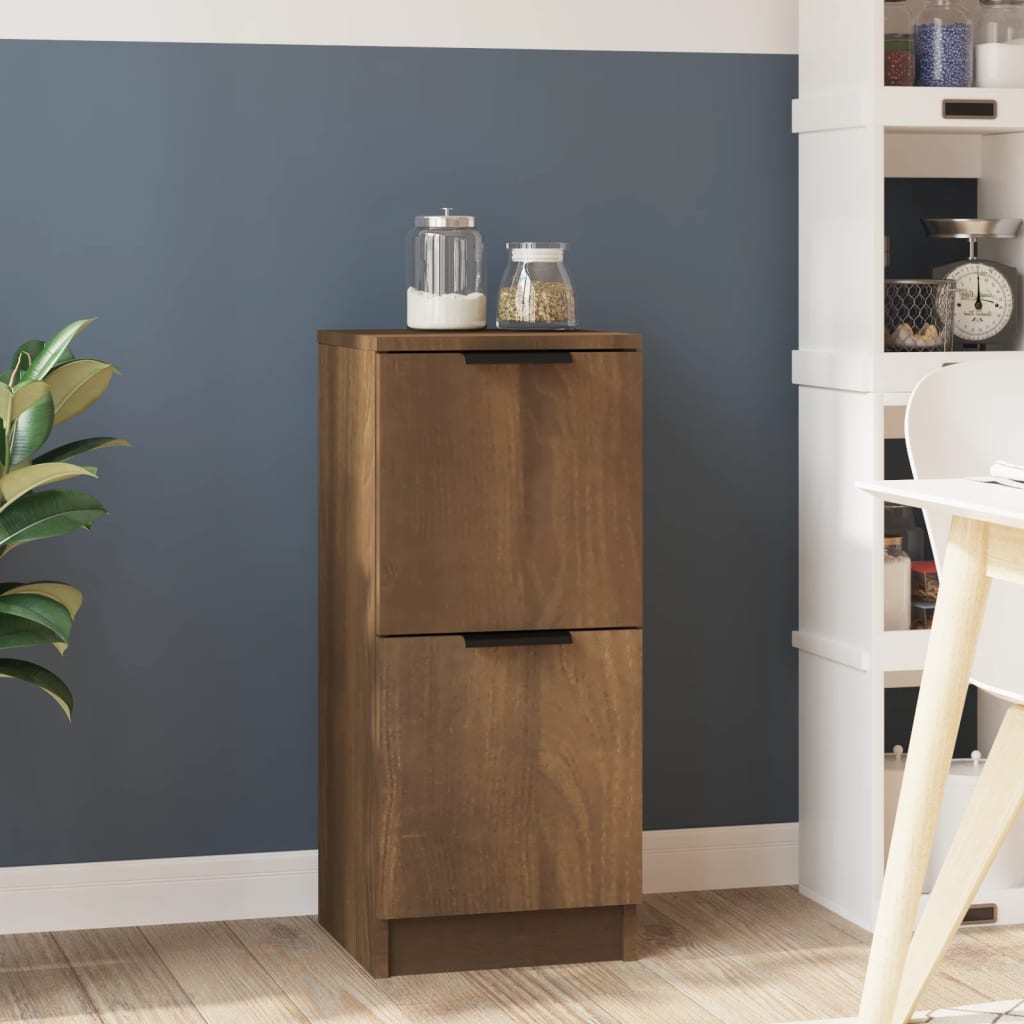 Sideboard Brown Oak 30x30x70 cm Engineered Wood