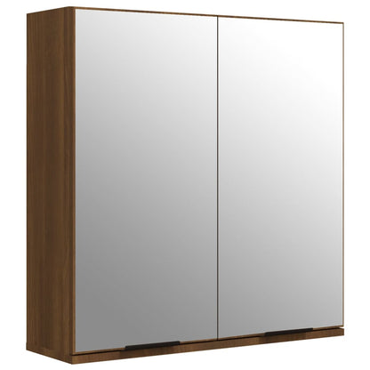 Bathroom Mirror Cabinet Brown Oak 64x20x67 cm