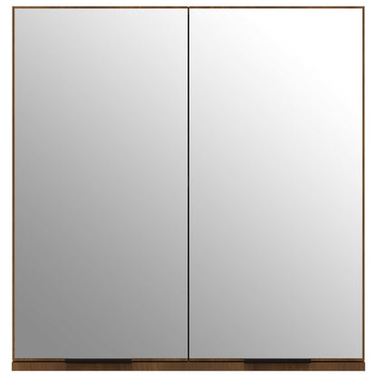 Bathroom Mirror Cabinet Brown Oak 64x20x67 cm