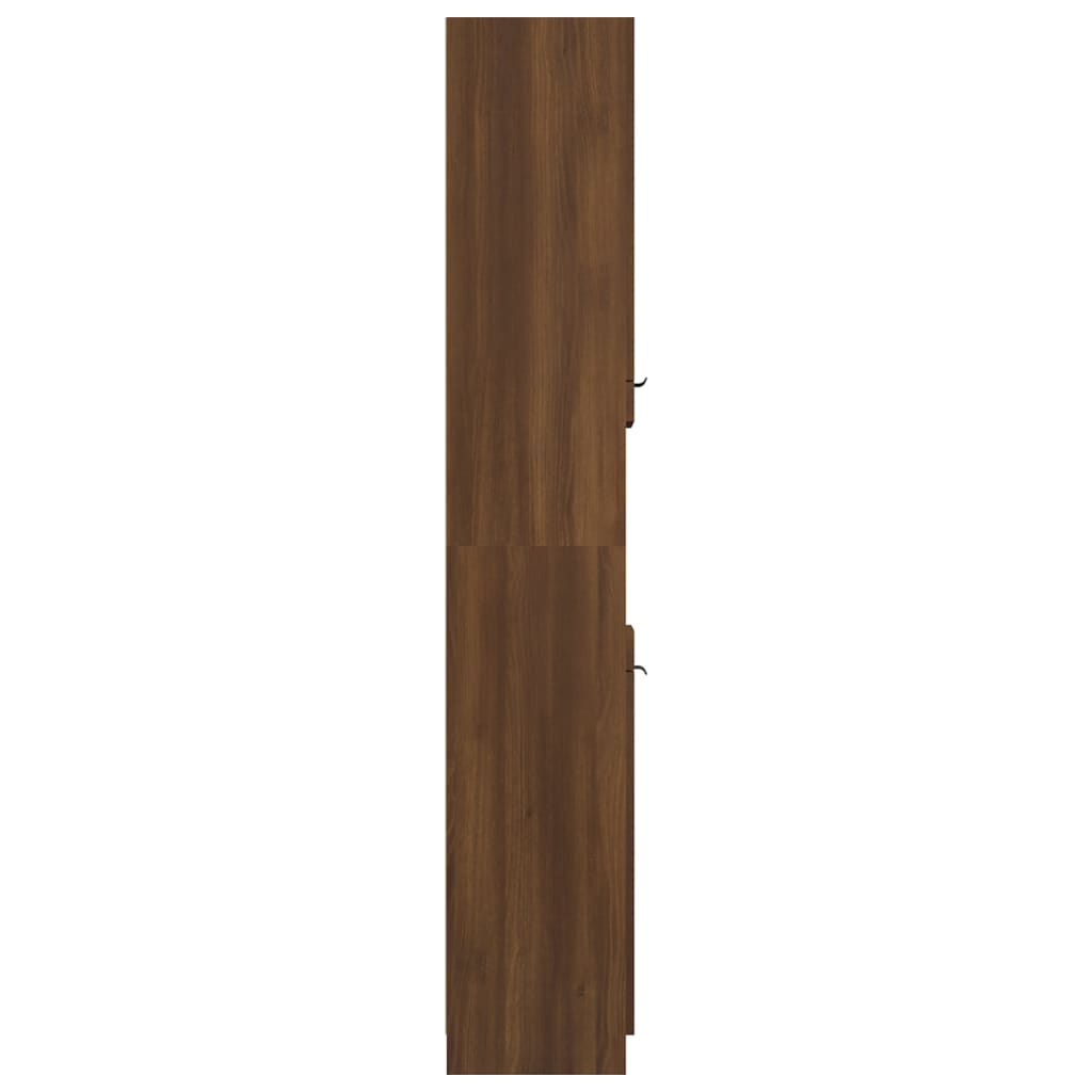 Bathroom Cabinet Brown Oak 32x34x188.5 cm Engineered Wood