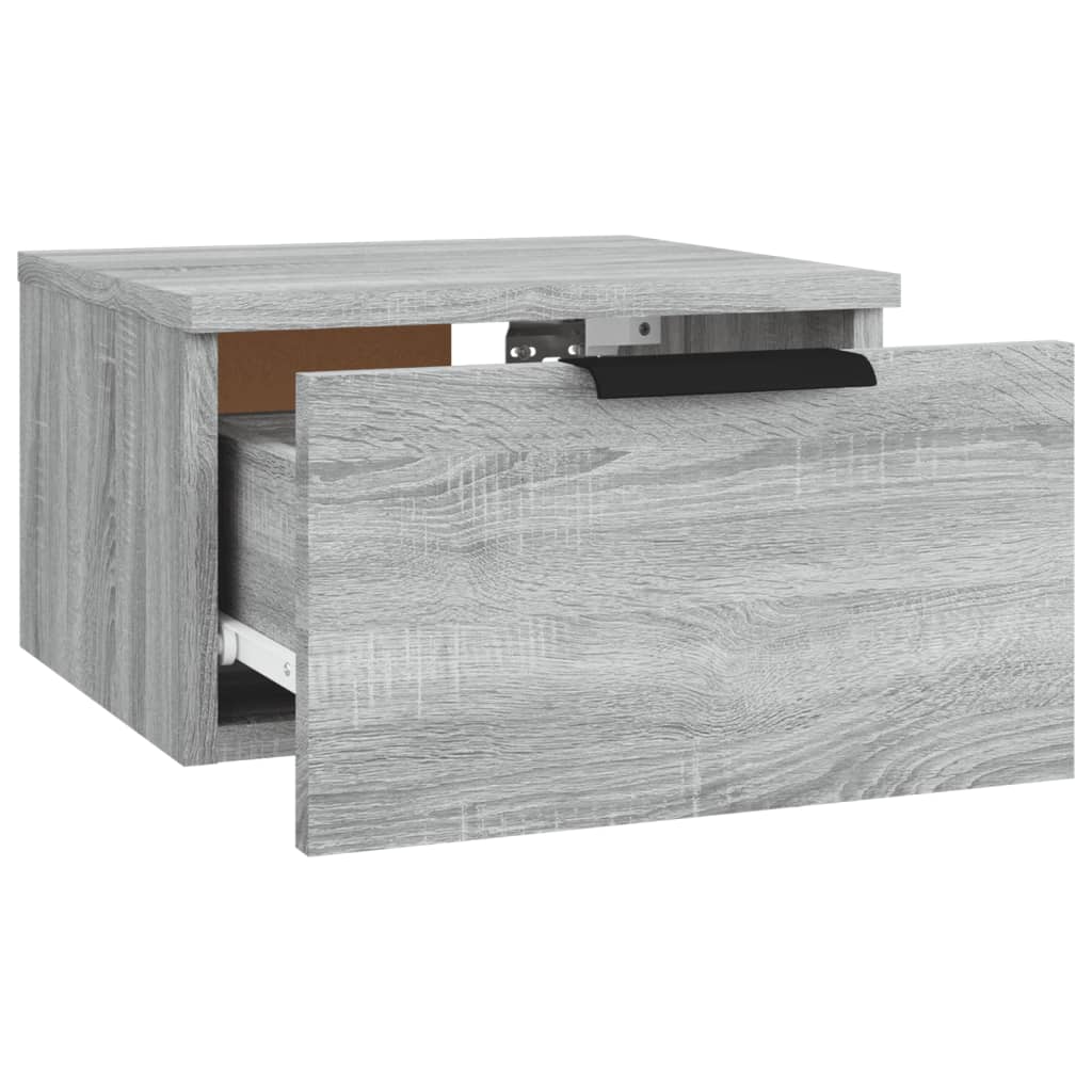 Wall-mounted Bedside Cabinet Grey Sonoma 34x30x20 cm