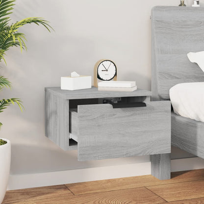 Wall-mounted Bedside Cabinet Grey Sonoma 34x30x20 cm