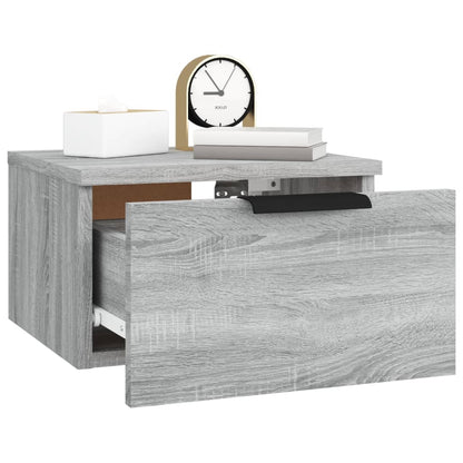 Wall-mounted Bedside Cabinet Grey Sonoma 34x30x20 cm