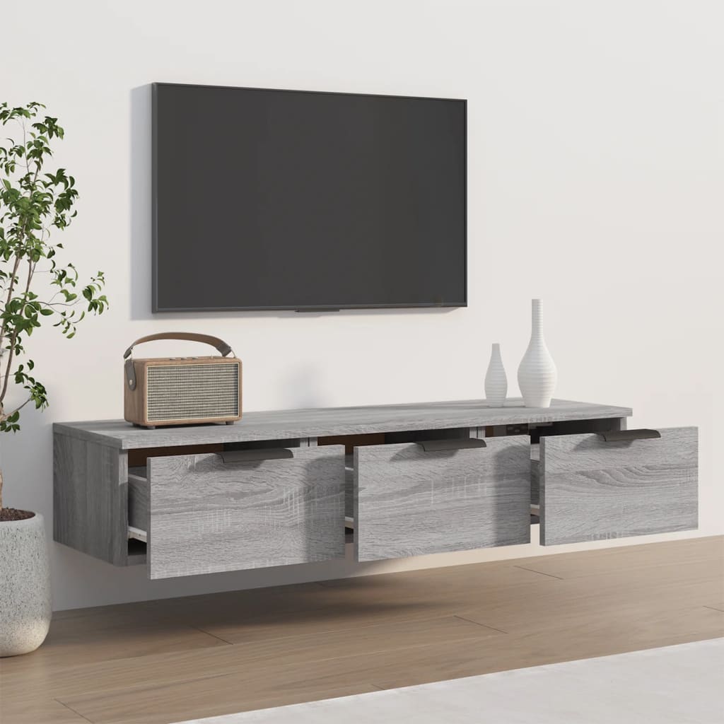 Wall Cabinet Grey Sonoma 102x30x20 cm Engineered Wood