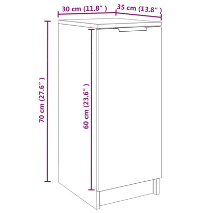 Shoe Cabinet Brown Oak 30x35x70 cm Engineered Wood