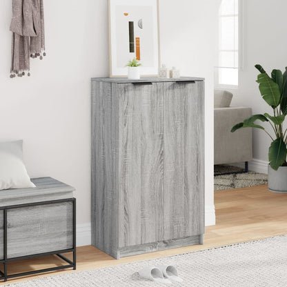 Shoe Cabinet Grey Sonoma 59x35x100 cm Engineered Wood