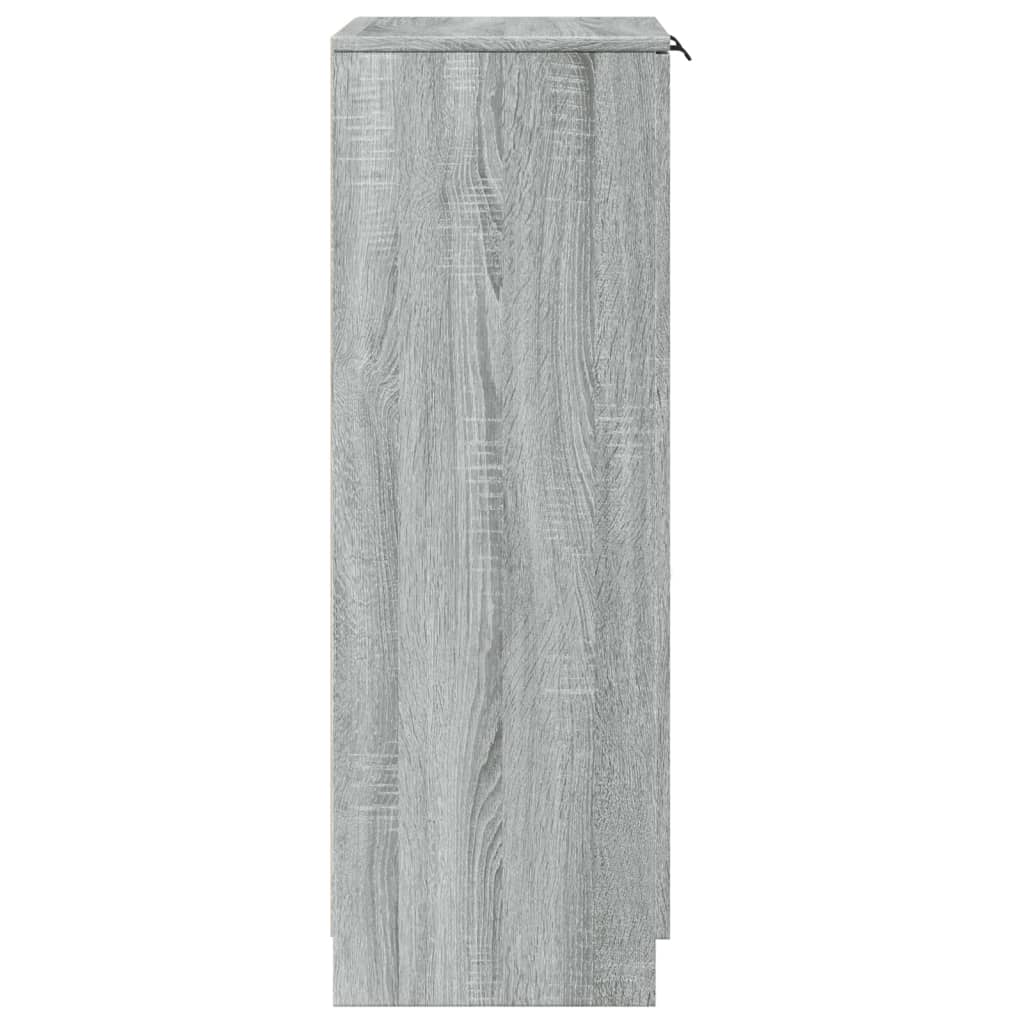 Shoe Cabinet Grey Sonoma 59x35x100 cm Engineered Wood