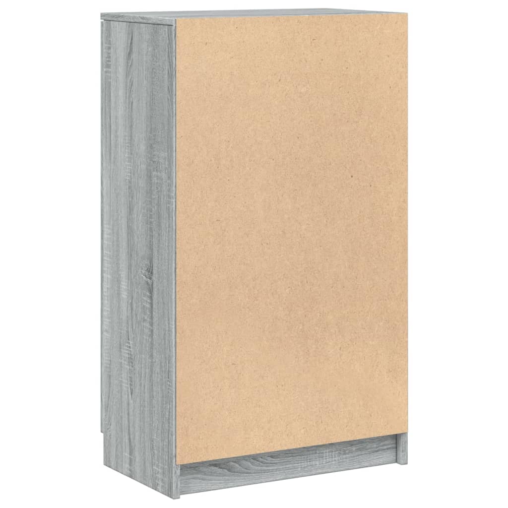 Shoe Cabinet Grey Sonoma 59x35x100 cm Engineered Wood