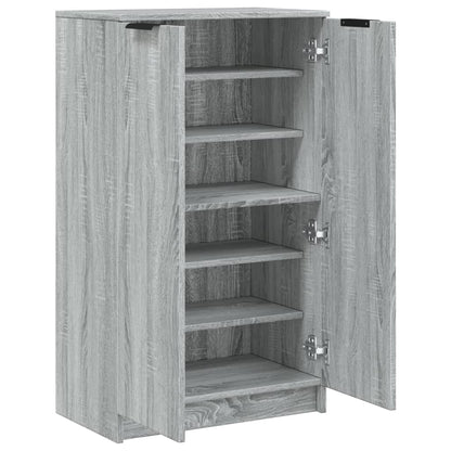 Shoe Cabinet Grey Sonoma 59x35x100 cm Engineered Wood