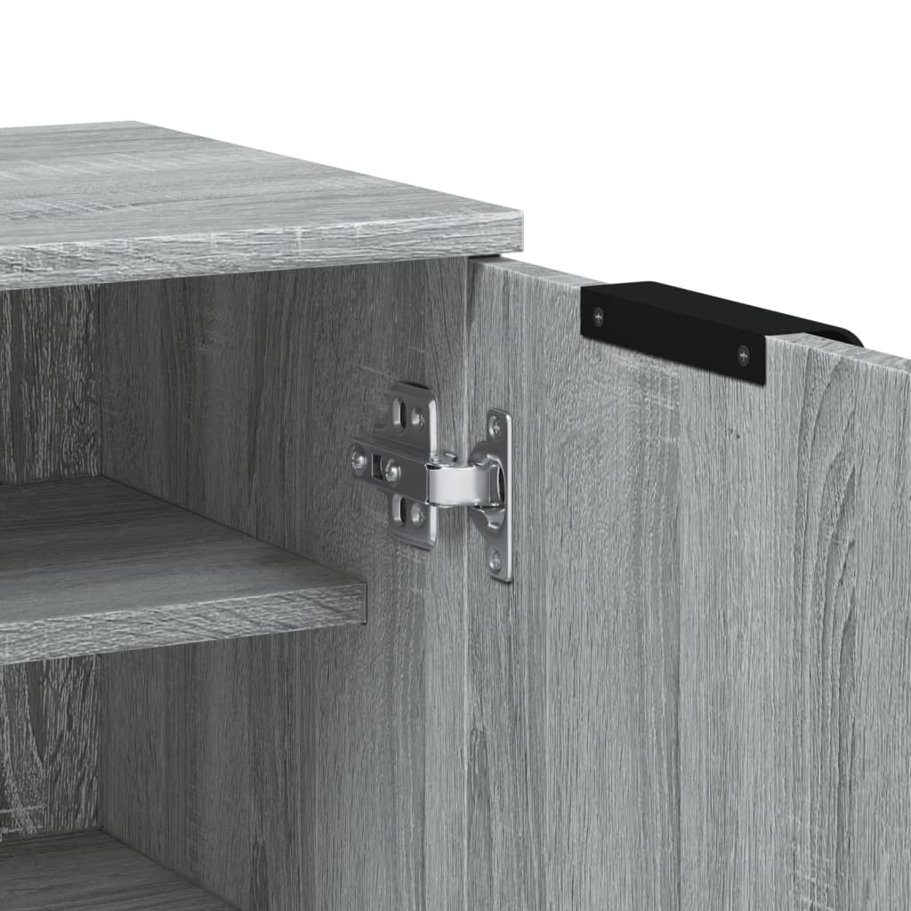 Shoe Cabinet Grey Sonoma 59x35x100 cm Engineered Wood