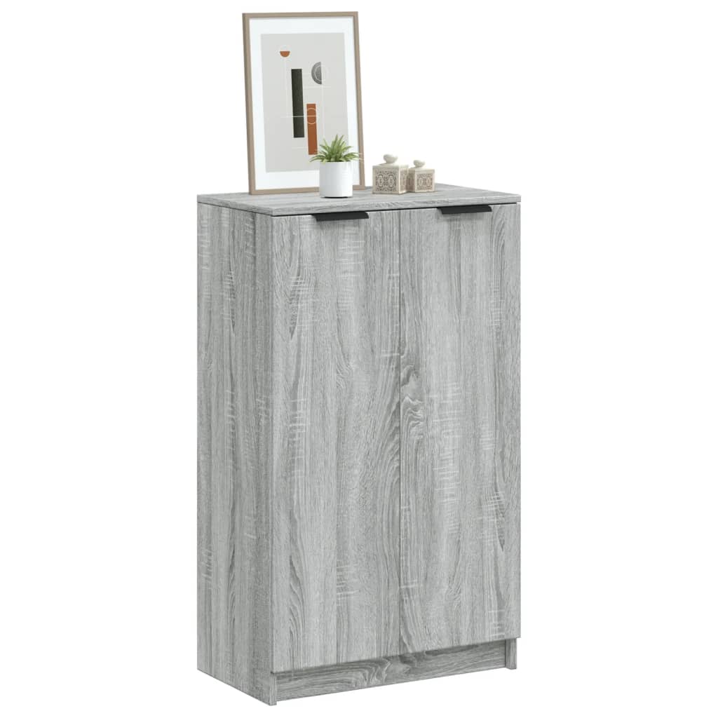 Shoe Cabinet Grey Sonoma 59x35x100 cm Engineered Wood