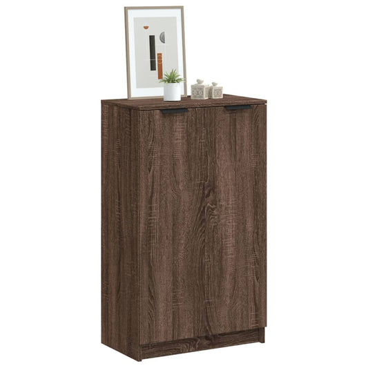 Shoe Cabinet Brown Oak 59x35x100 cm Engineered Wood