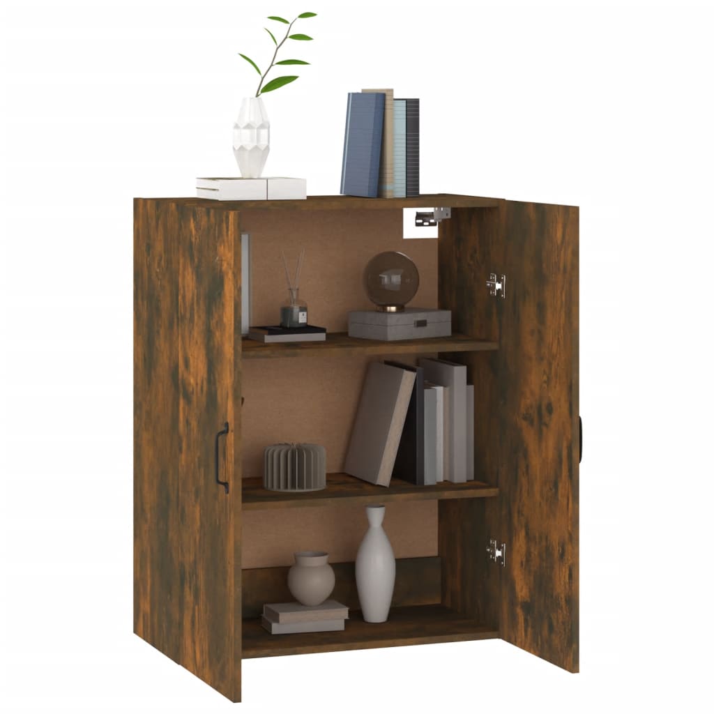 Hanging Cabinet Smoked Oak 69,5x34x90 cm Engineered Wood