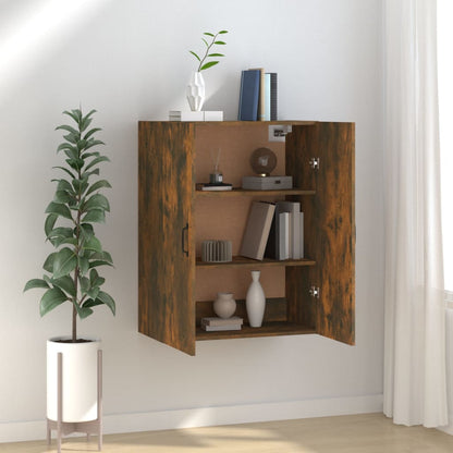 Hanging Cabinet Smoked Oak 69,5x34x90 cm Engineered Wood