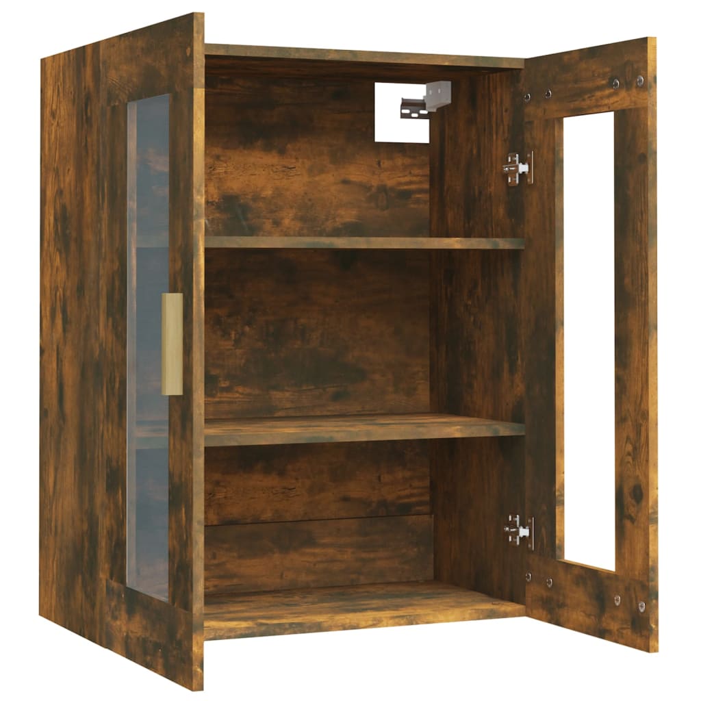 Hanging Wall Cabinet Smoked Oak 69.5x34x90 cm