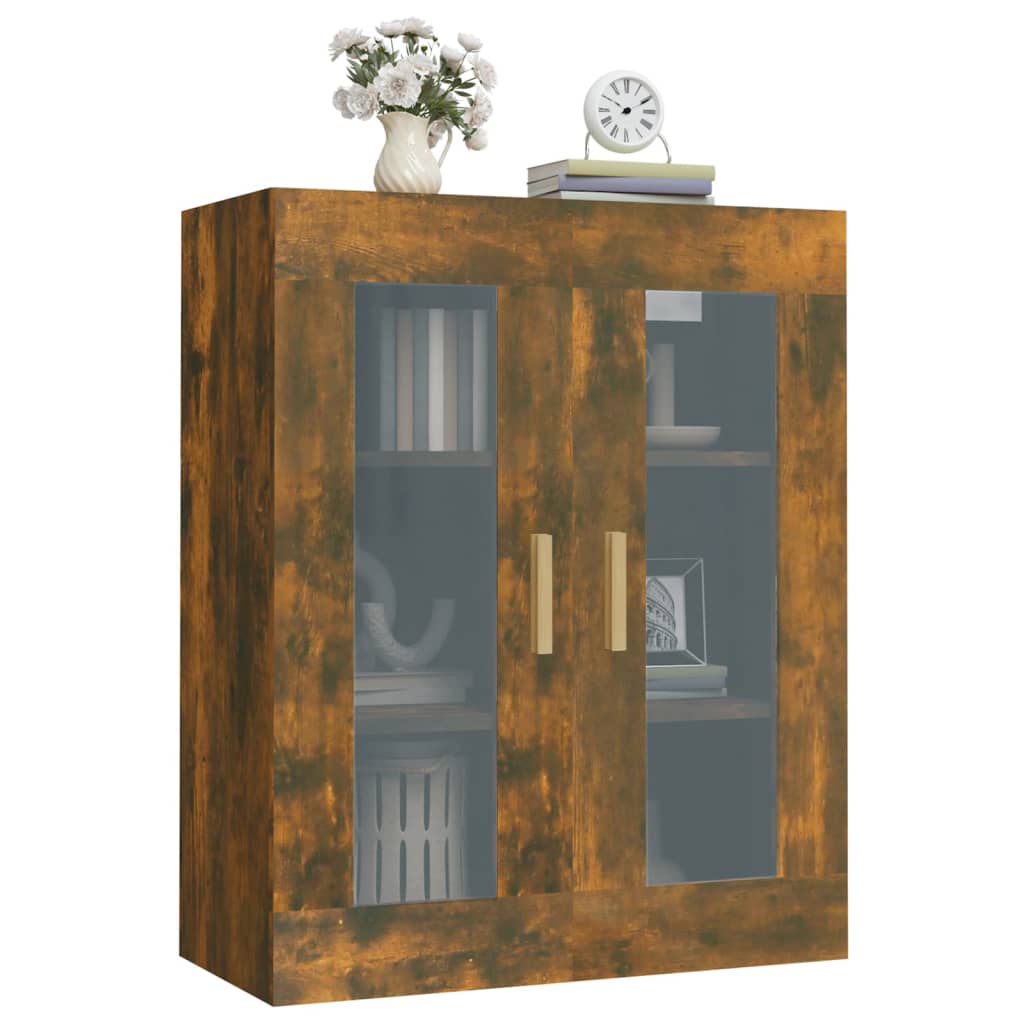 Hanging Wall Cabinet Smoked Oak 69.5x34x90 cm