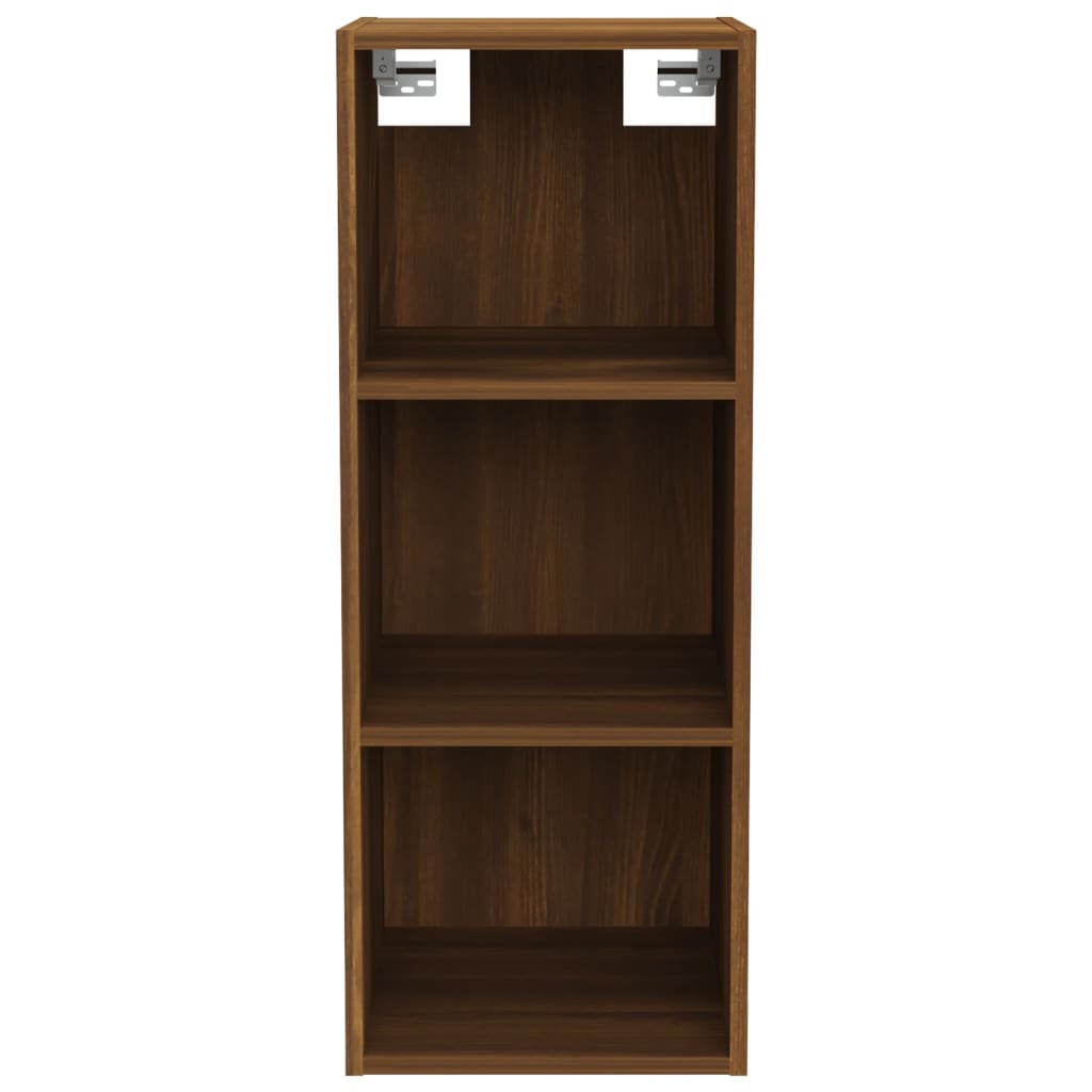 Wall Cabinet Brown Oak 32.5x34.5x90 cm Engineered Wood