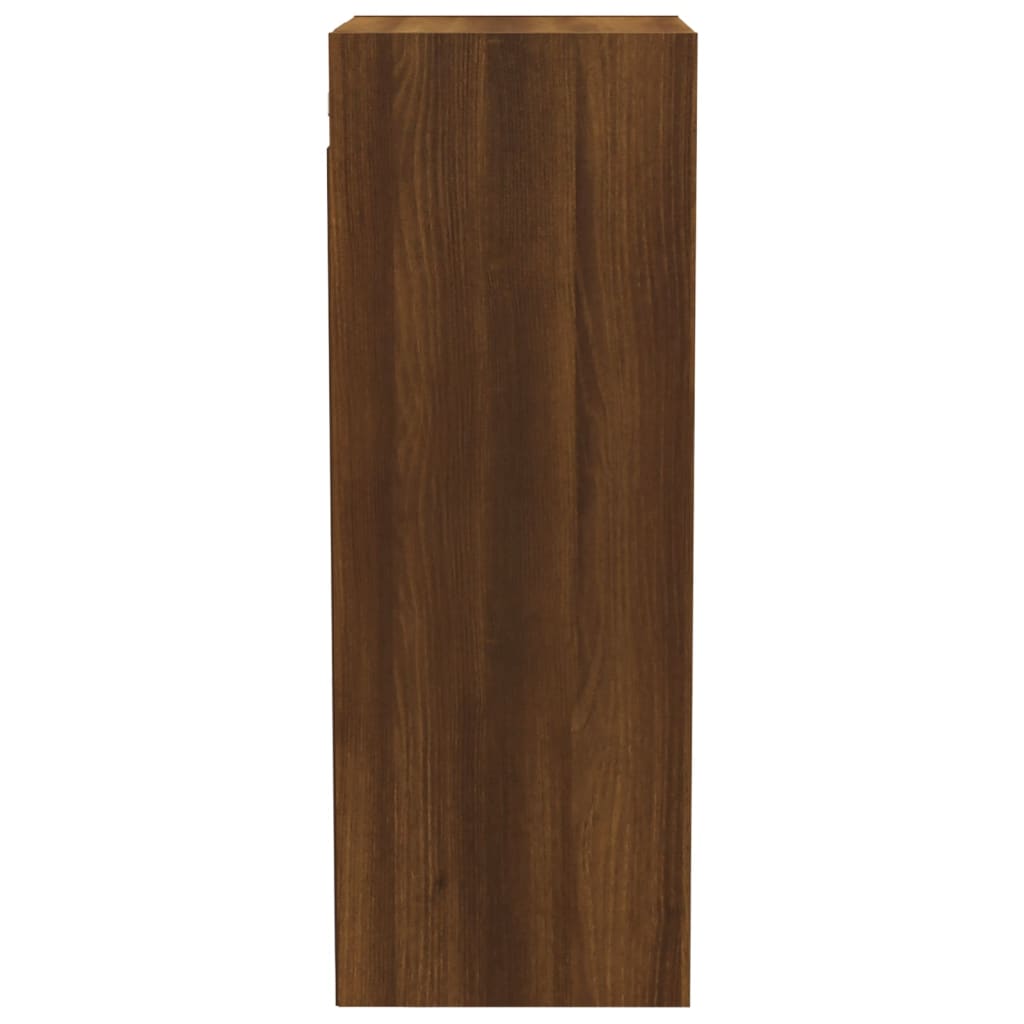 Wall Cabinet Brown Oak 32.5x34.5x90 cm Engineered Wood