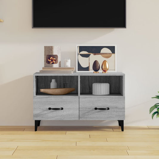 TV Cabinet Grey Sonoma 80x36x50 cm Engineered Wood