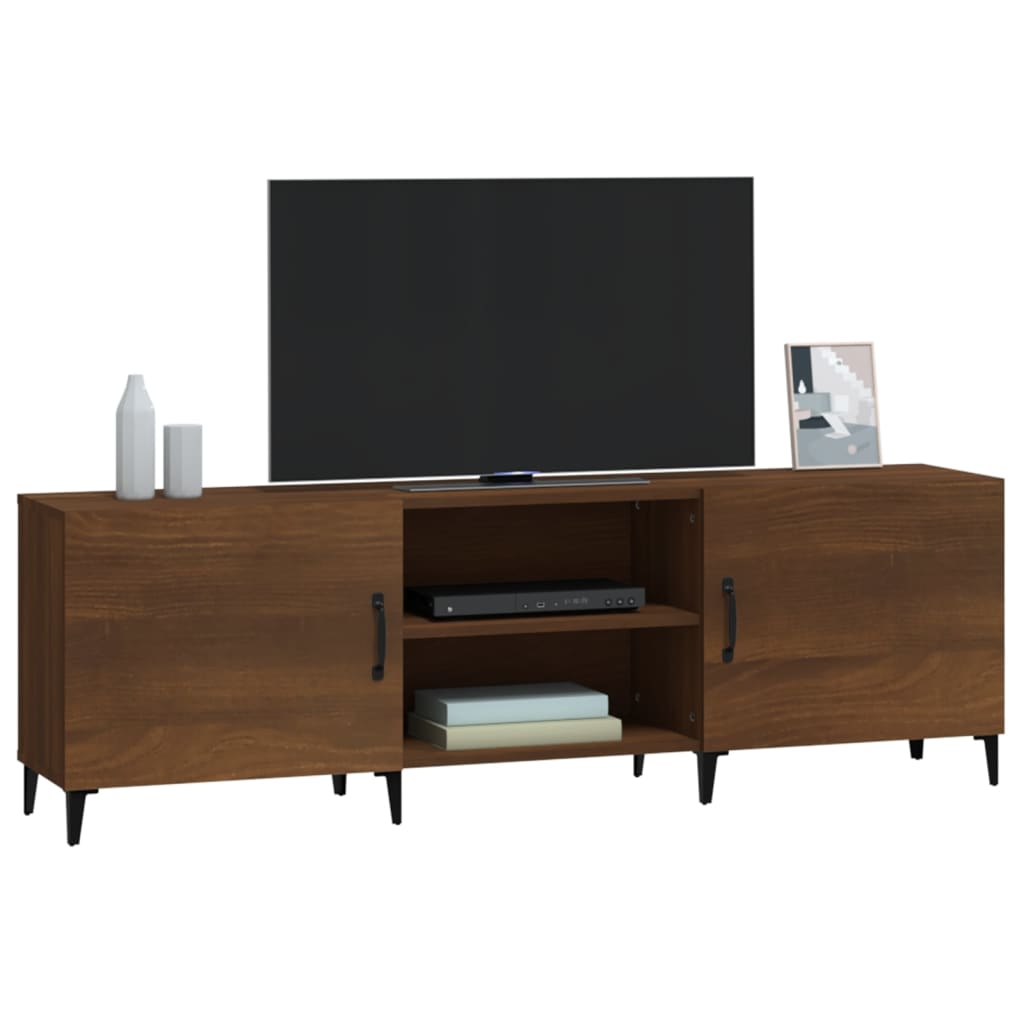 TV Cabinet Brown Oak 150x30x50 cm Engineered Wood